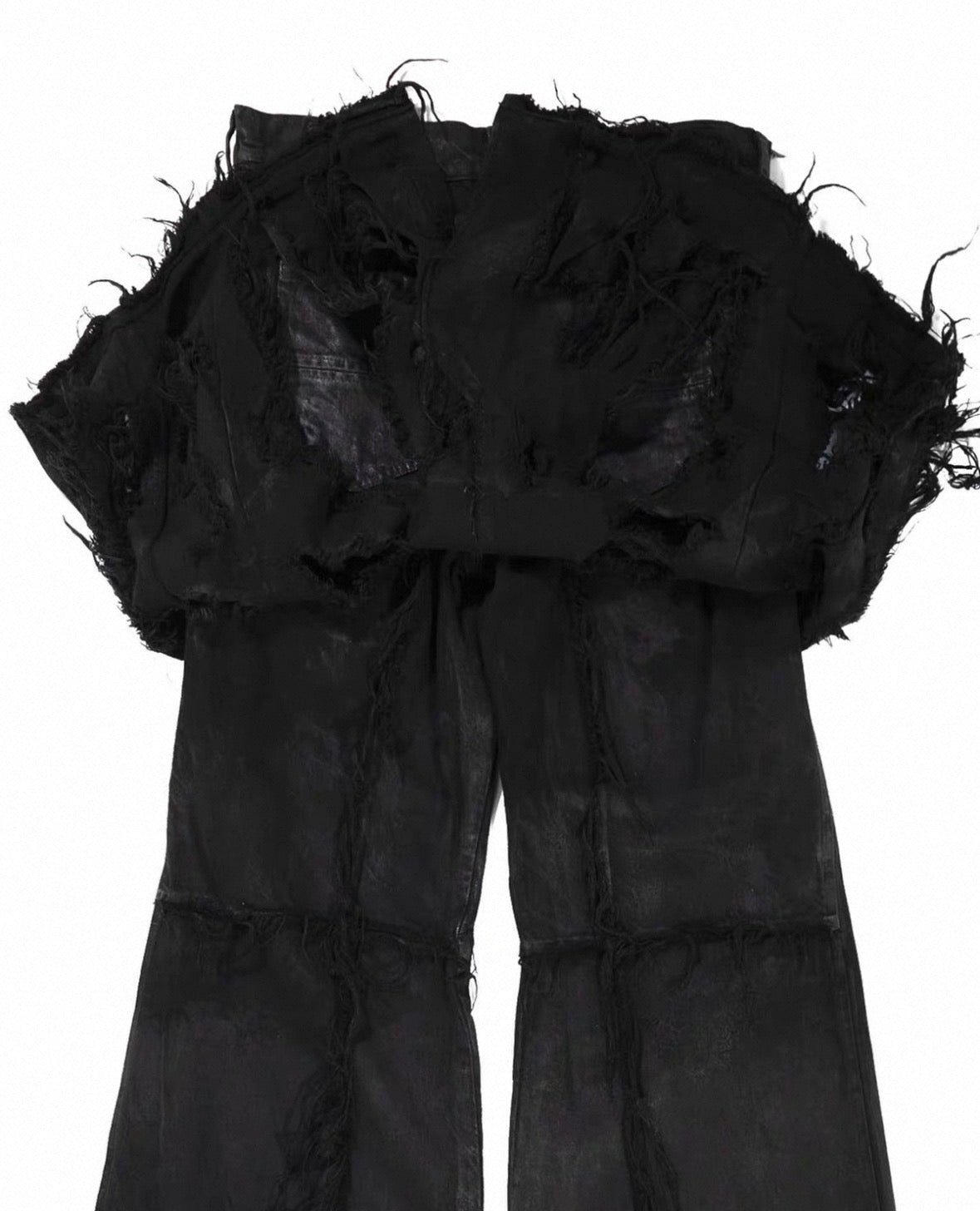 BLACK K Deathtroy Crush Denim Pants