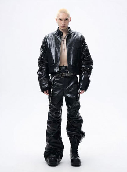 FRKM SCD PU Leather Short Jacket