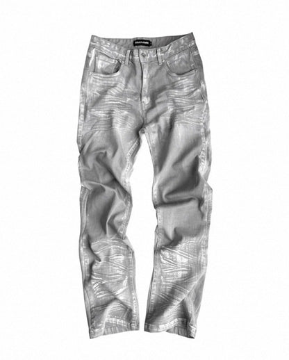 GOJOYJINNI White&Gray mix color pants