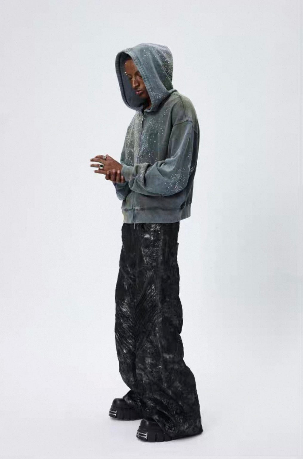 DND4DES PU Leather Baggy Pants