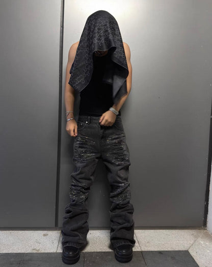 RYE CHASIN Damage stone Flare pants