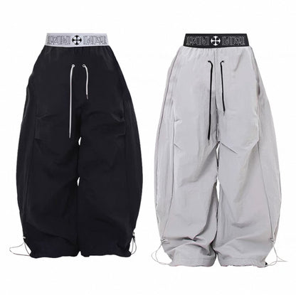 PAIKI Double Waist Draw Cord Pants