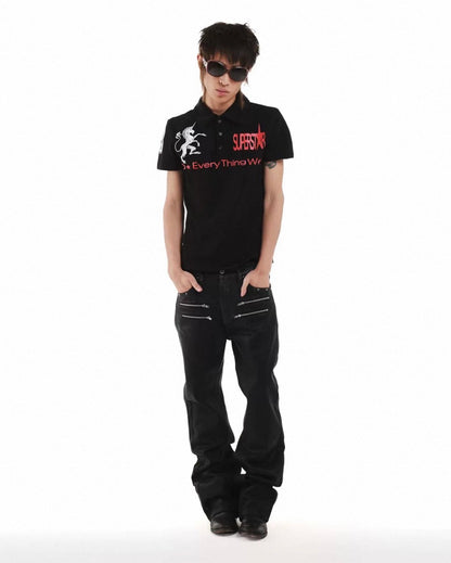 DETW Lettering polo shirt