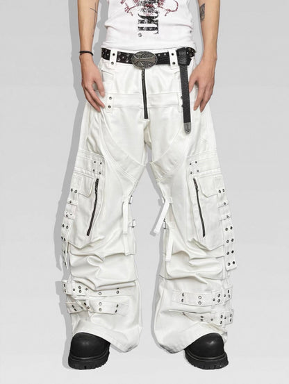 ATANOTHINGNESS Double Waist White Pants