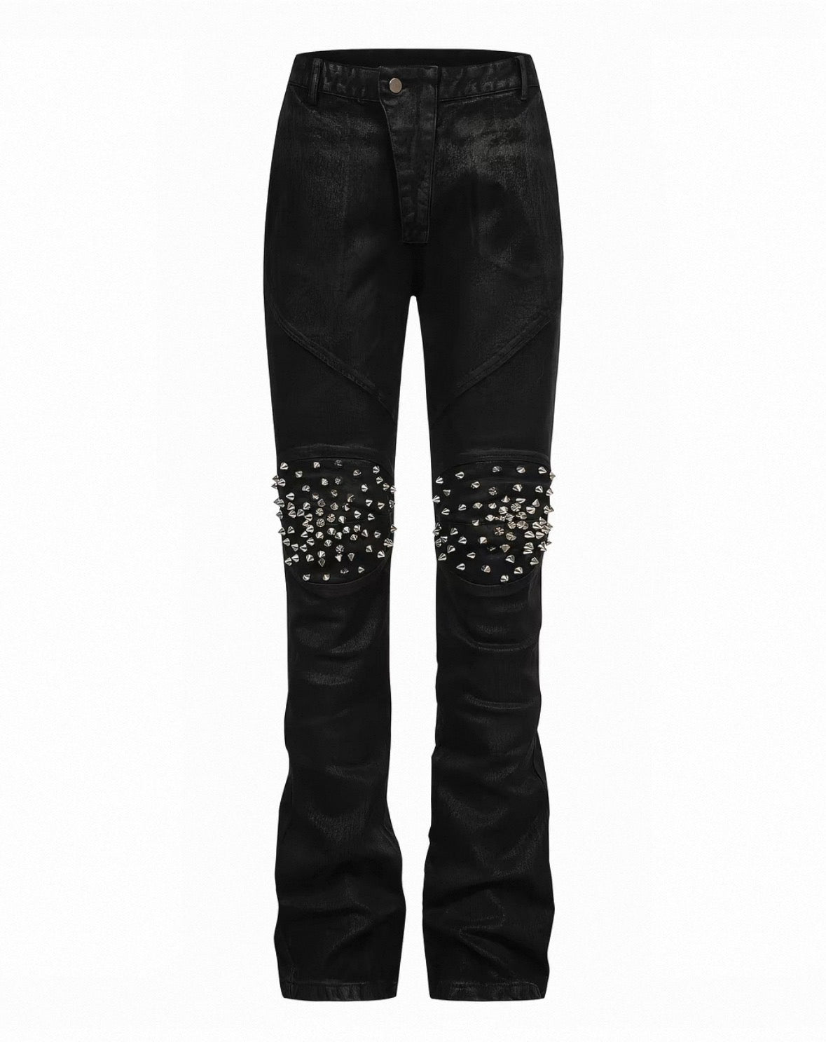 REBELWAVE Studs denim flare pants