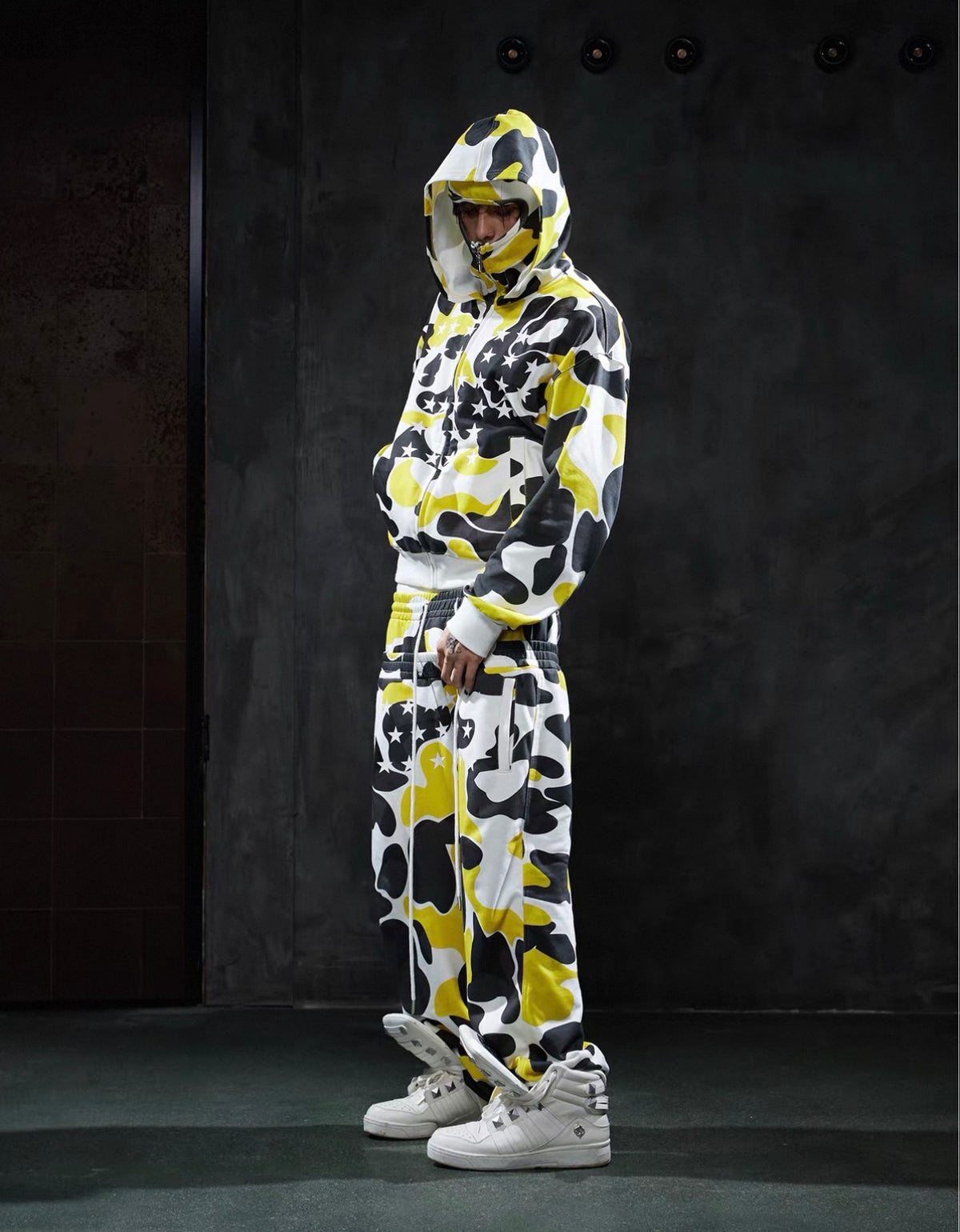 DND4DES Star Camo Hooded Zip-Up Jacket