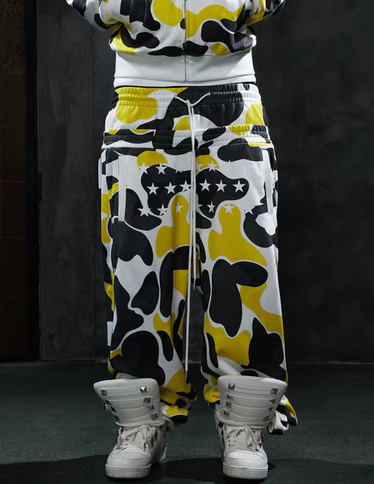 Double Waist Camo Sweat Pants