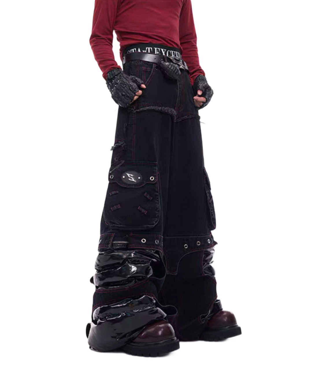 STARTEXCEEDEND Removable Legs Baggy Denim Pants