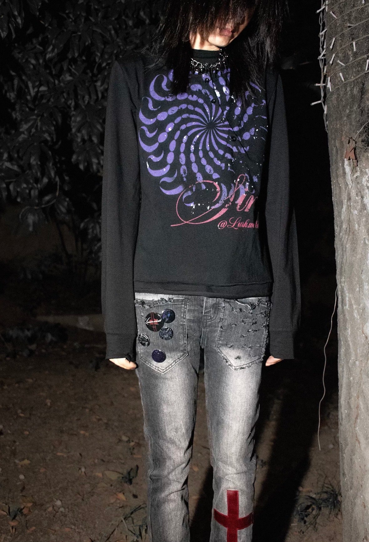 LURK WORLDWIDE Cross Long Sleeve Shirt