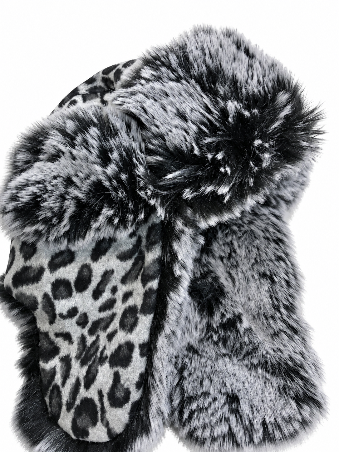 Winter Leopard-Print Trapper Hat