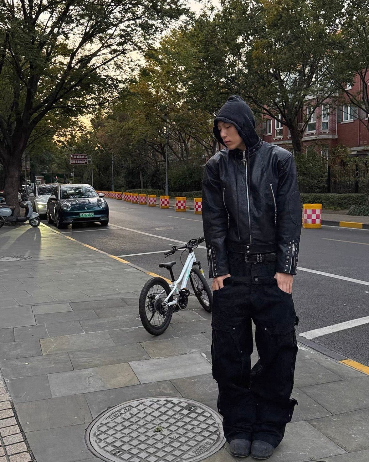 TH4SWE Hoodie PU Lether Jacket