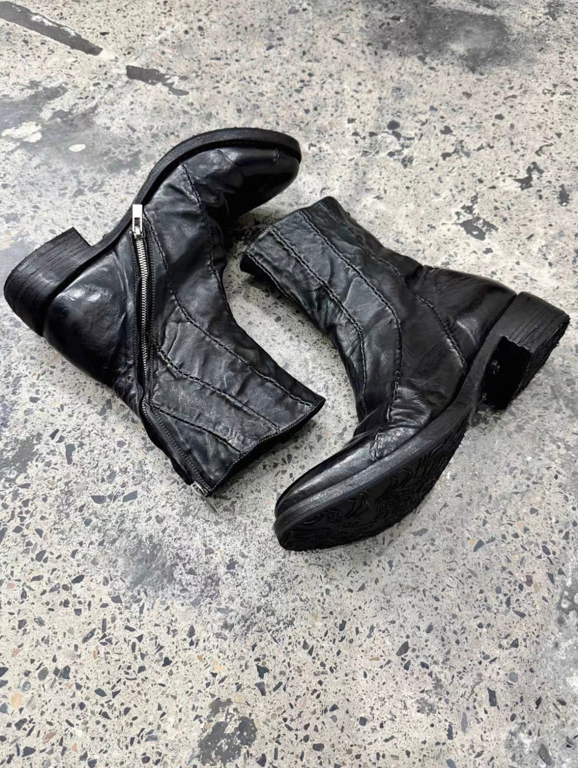 Vintage Leather Engineer Boots