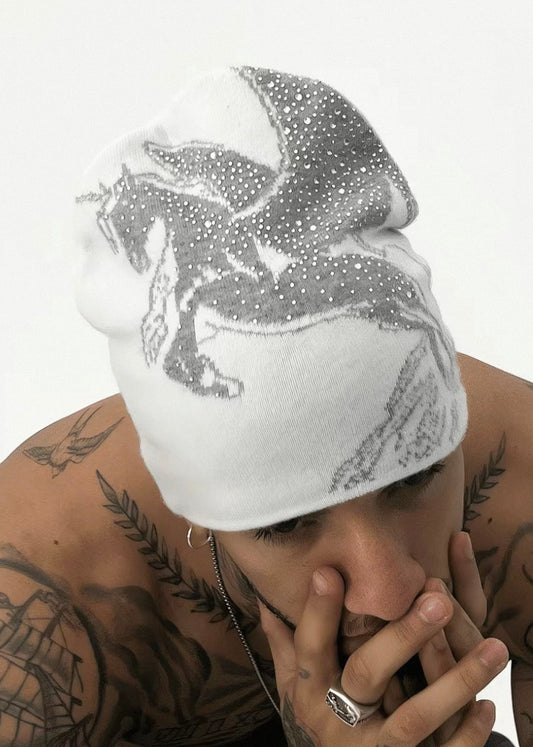 Bull / Pegasus Rhinestone Beanie