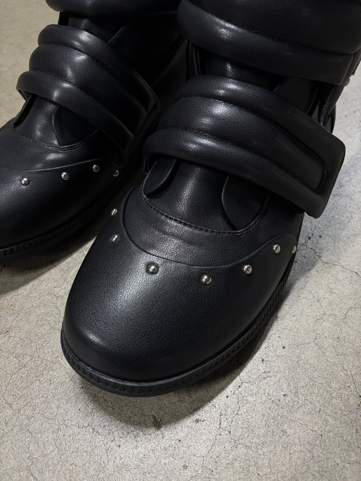 Studded Leather Platform Sneakers