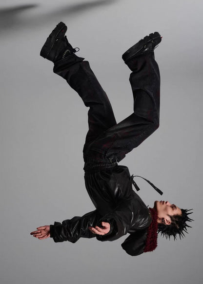 SGW PU leather Bomber Jacket