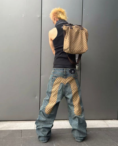 RYE CHASIN Monogram Denim Jeans