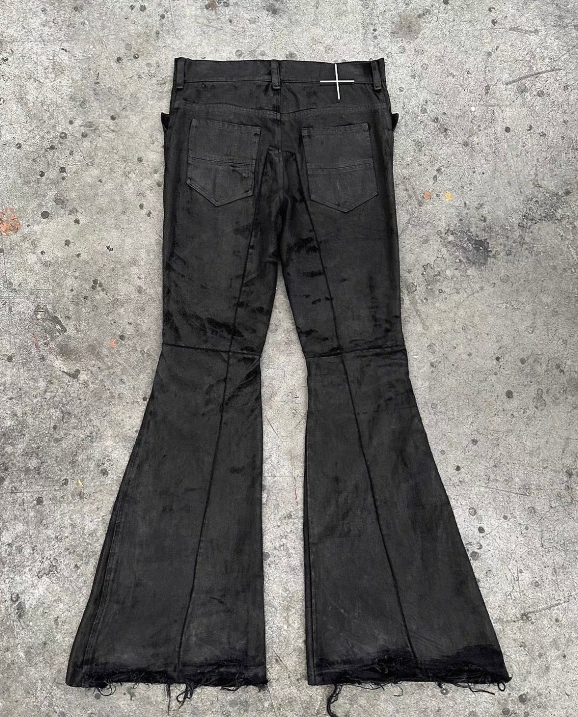 BLACK K Patch Work Flare Pants