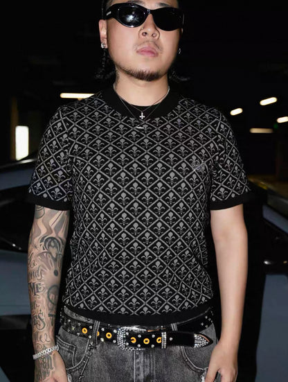 SICK IT RAIN Jacquard Paisley Slim Fit Knit