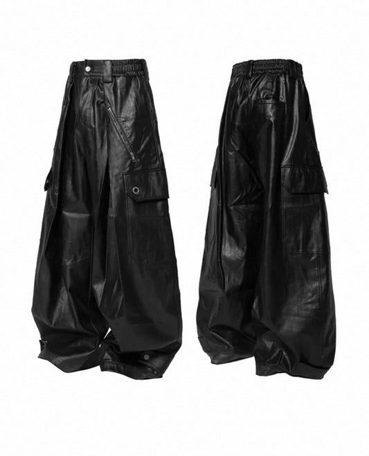 RELABEL PU leather Black Pants