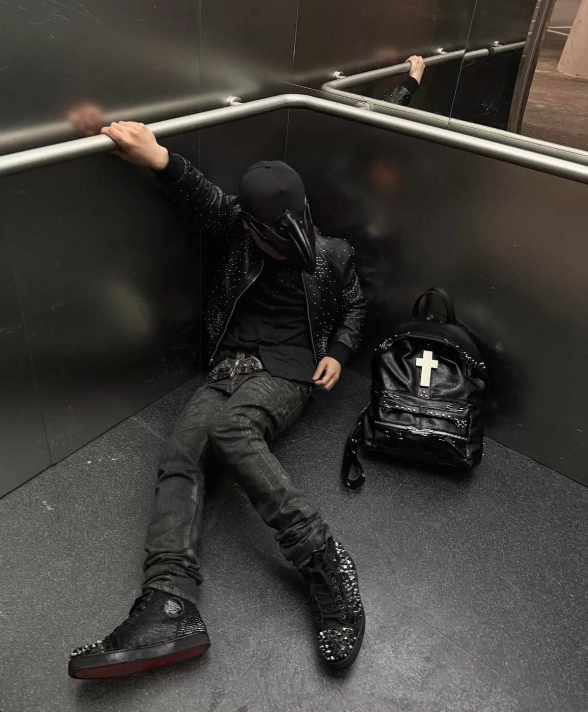 REBEL WAVE PU Lether Cross Back Pack