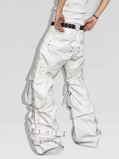 ATANOTHINGNESS Double Waist White Pants