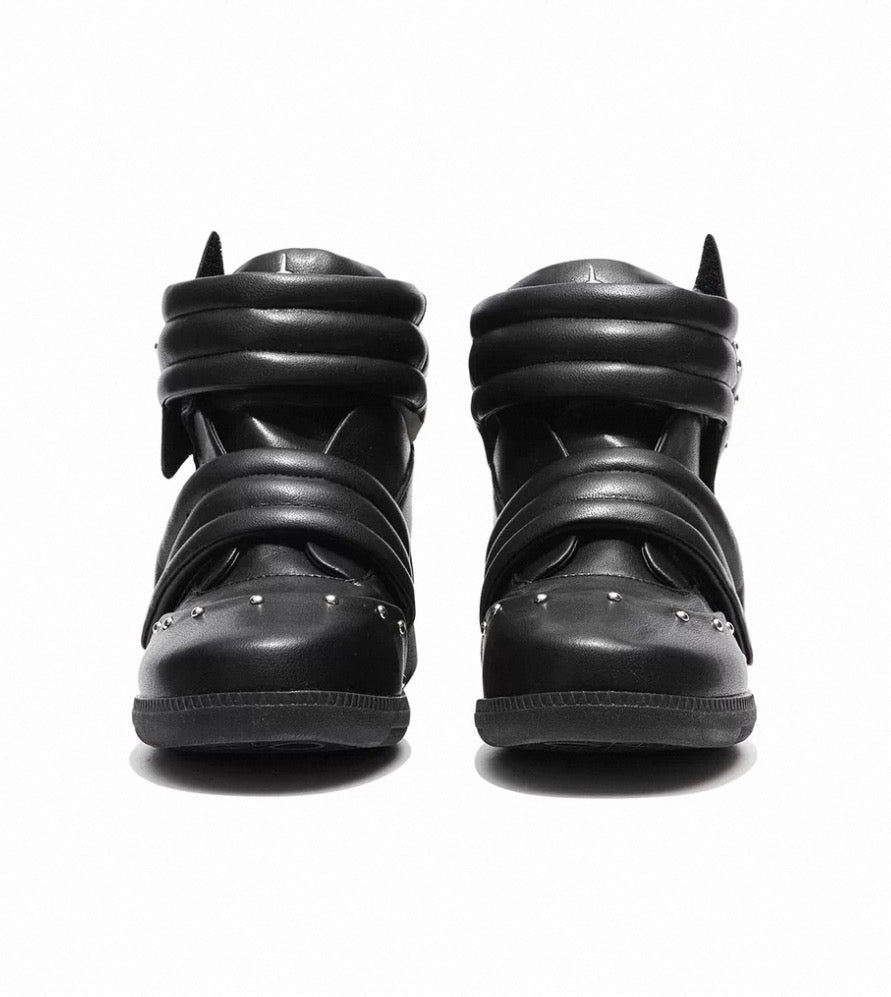 Studded Leather Platform Sneakers