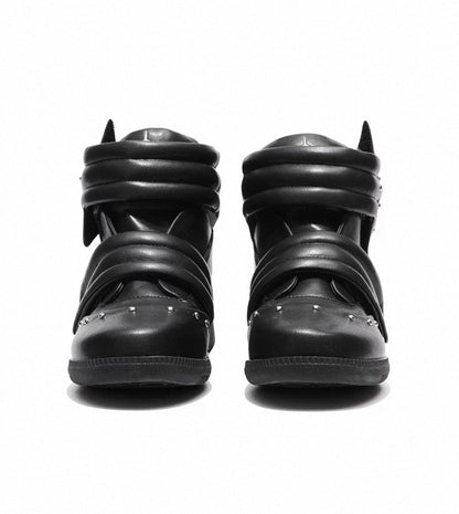Studded Leather Platform Sneakers