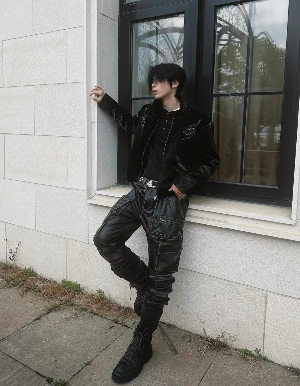 EVI GAZER Black poket pants