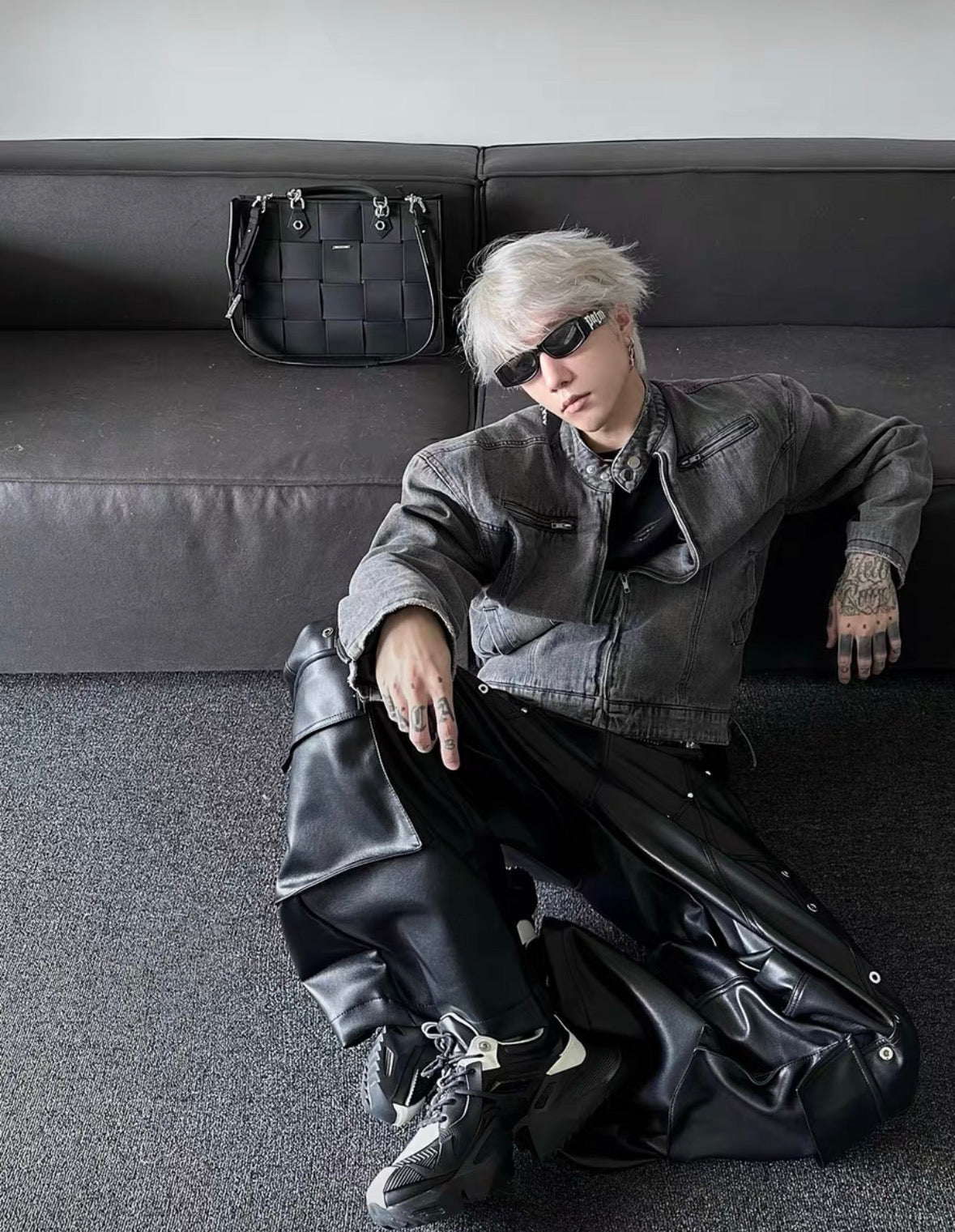 ArguE CulturE PU Leather Studs Pants