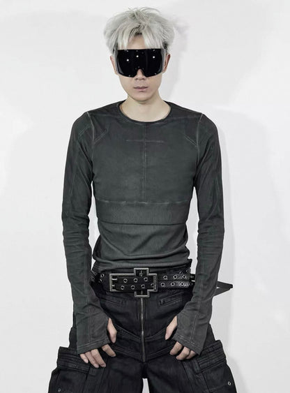 ATANOTHINGNESS High Waist Long Cut and Sewn