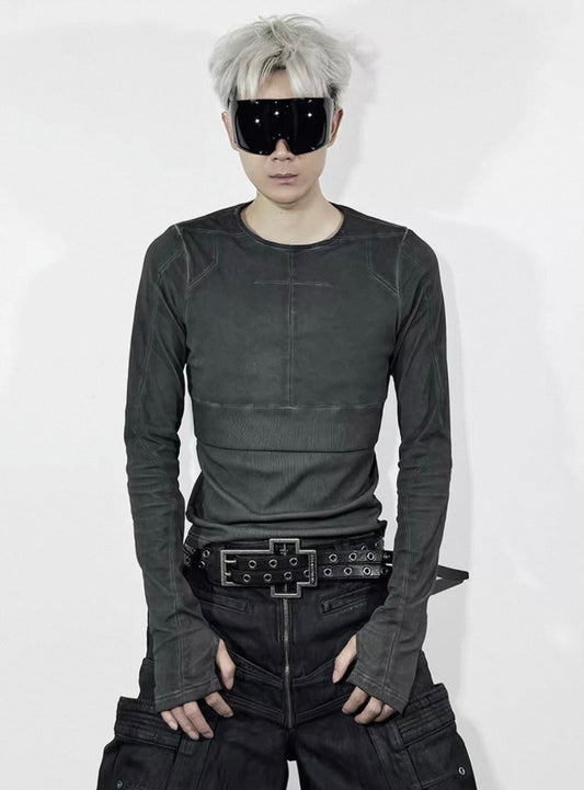 ATANOTHINGNESS High Waist Long Cut and Sewn