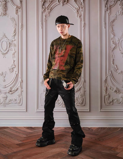 THEWET Studs Flare Pants