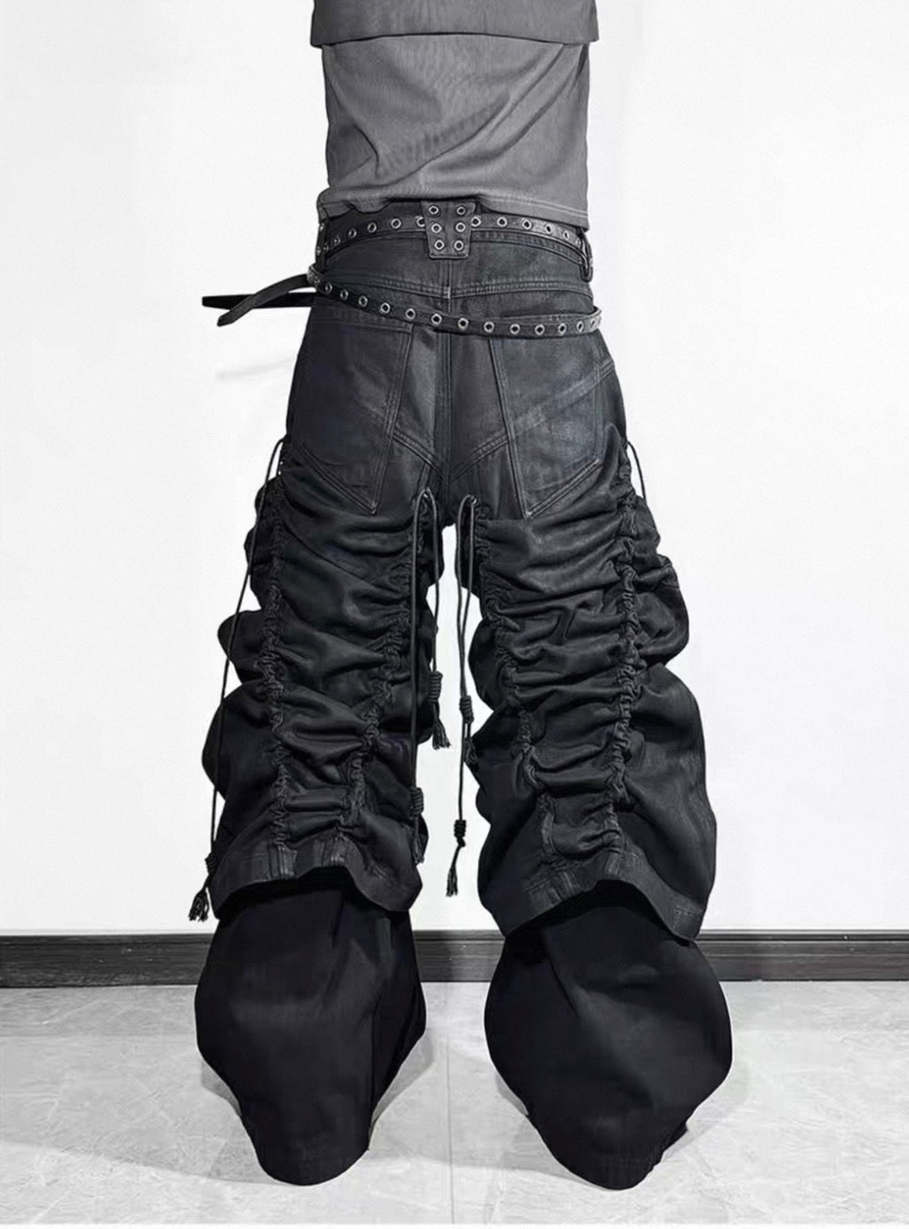 ATANOTHINGNESS Dark Baggy Denim Pants