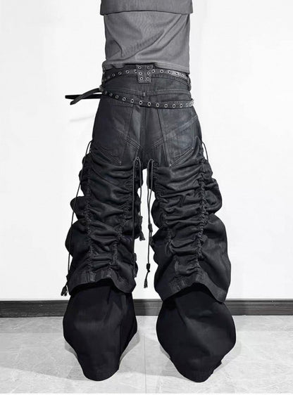 ATANOTHINGNESS Dark Baggy Denim Pants