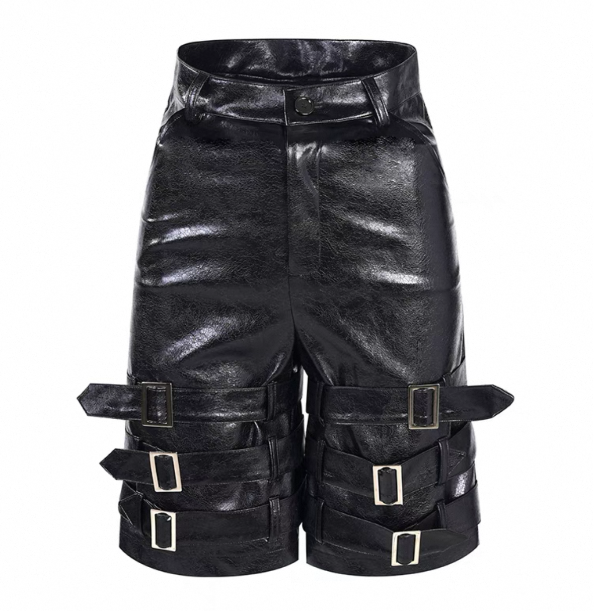 STARTEXCEEDEND PU Leather Half Pants