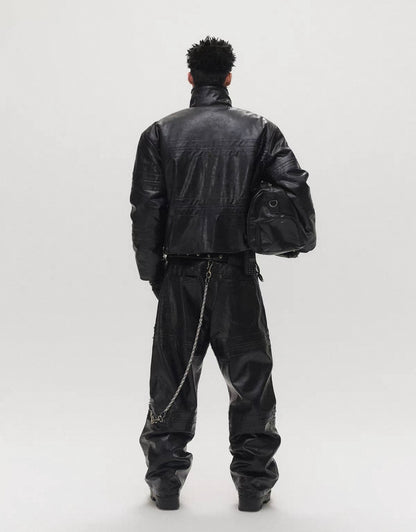 SGWCULT Studs PU leather Pants