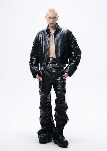 FRKM SCD PU Leather Short Jacket