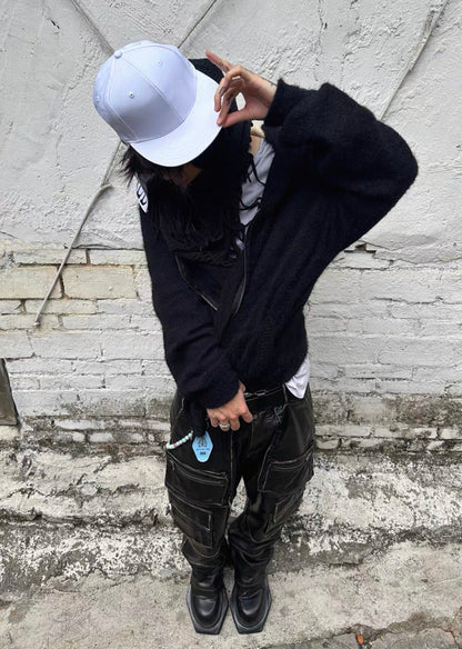 EVI GAZER Black poket pants