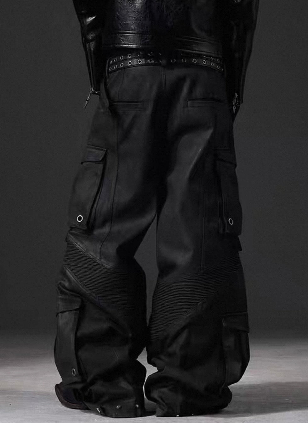 DARKRTPTS Black technical wide pants