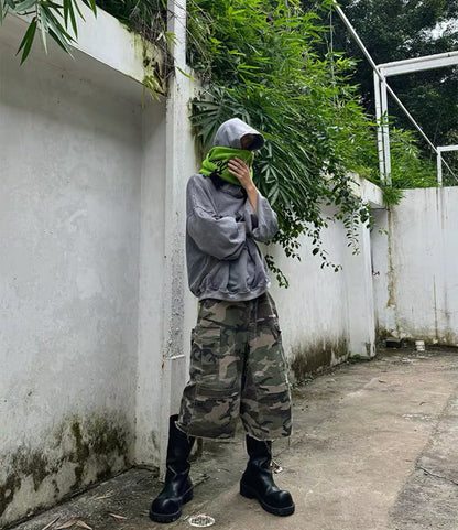 POP PROJECT Camo long Half pants