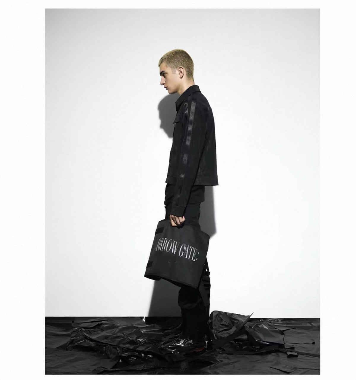 Blood Vein Silver Black Cropped PU Leather Jacket