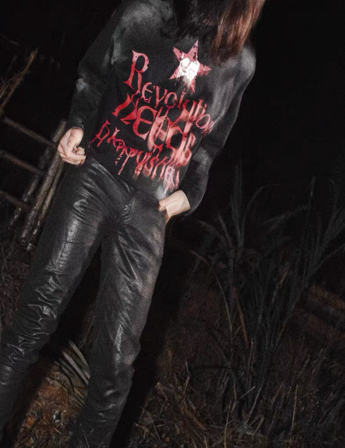 L'S WORLD&LUCKY WORLD Damage long sleeve
