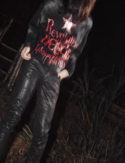 L'S WORLD&LUCKY WORLD Damage long sleeve