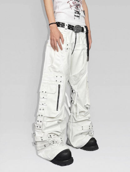 ATANOTHINGNESS Double Waist White Pants