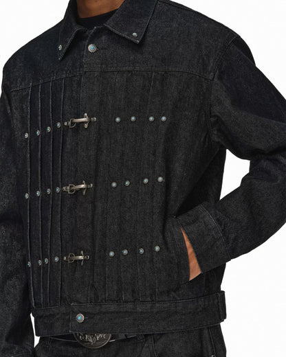 ANTIDOTE Buckle Accent Denim Jacket