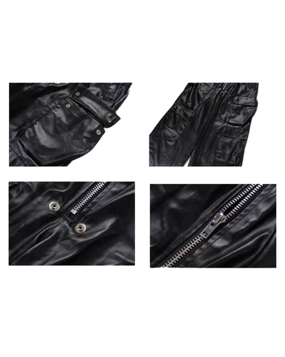 BLACKLISTS Leather Cargo Pants