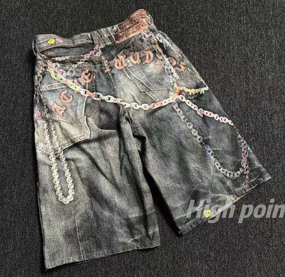 HIGH POINT Print Chain Half Pants