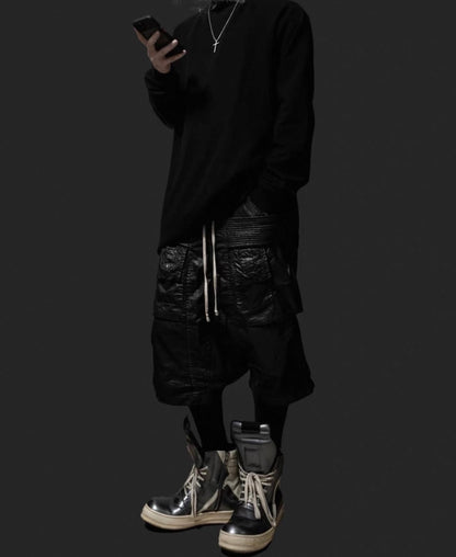 SELFISH SELECT PU leather half pants