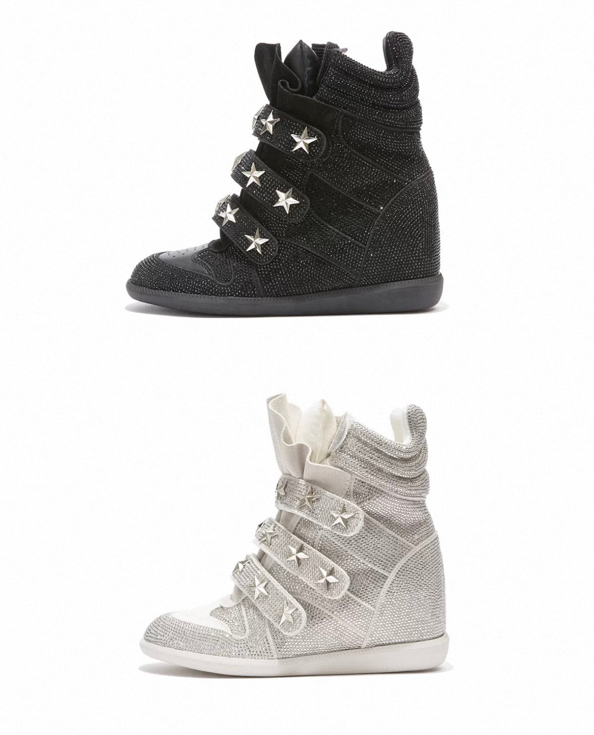 Rhinestone Platform Sneakers