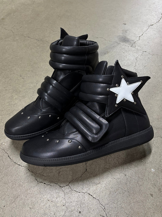 Studded Leather Platform Sneakers